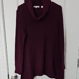 Eight Eight Eight Deep Burgundy Cowl Neck Sweater